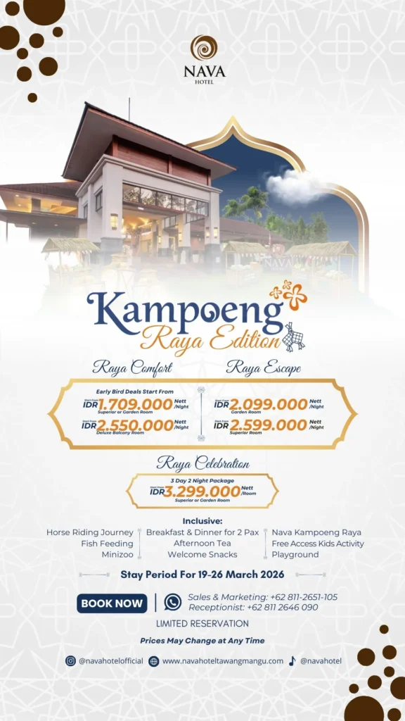 Idul Fitri Kampoeng Raya Edition - Paket Lebaran Nava Hotel paket idul fitri nava hotel tawangmangu kampoeng raya